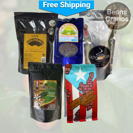 Fundraising Puerto Rican Coffee Beans Variety Pack: Finest Five Star