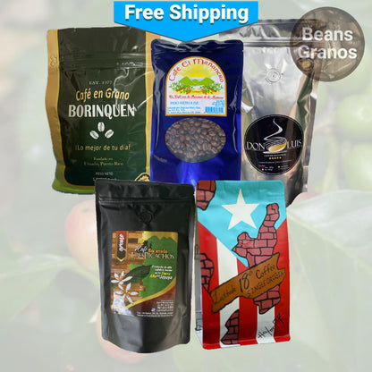 Puerto Rican Coffee Beans Variety Pack: Finest Five Star 2