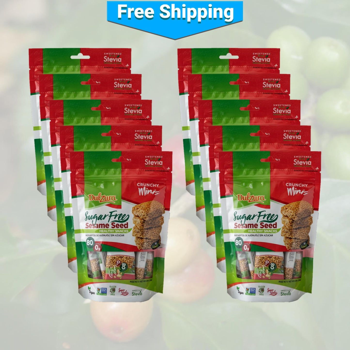 Dulzura Borincana Sugar-Free Sesame Bites