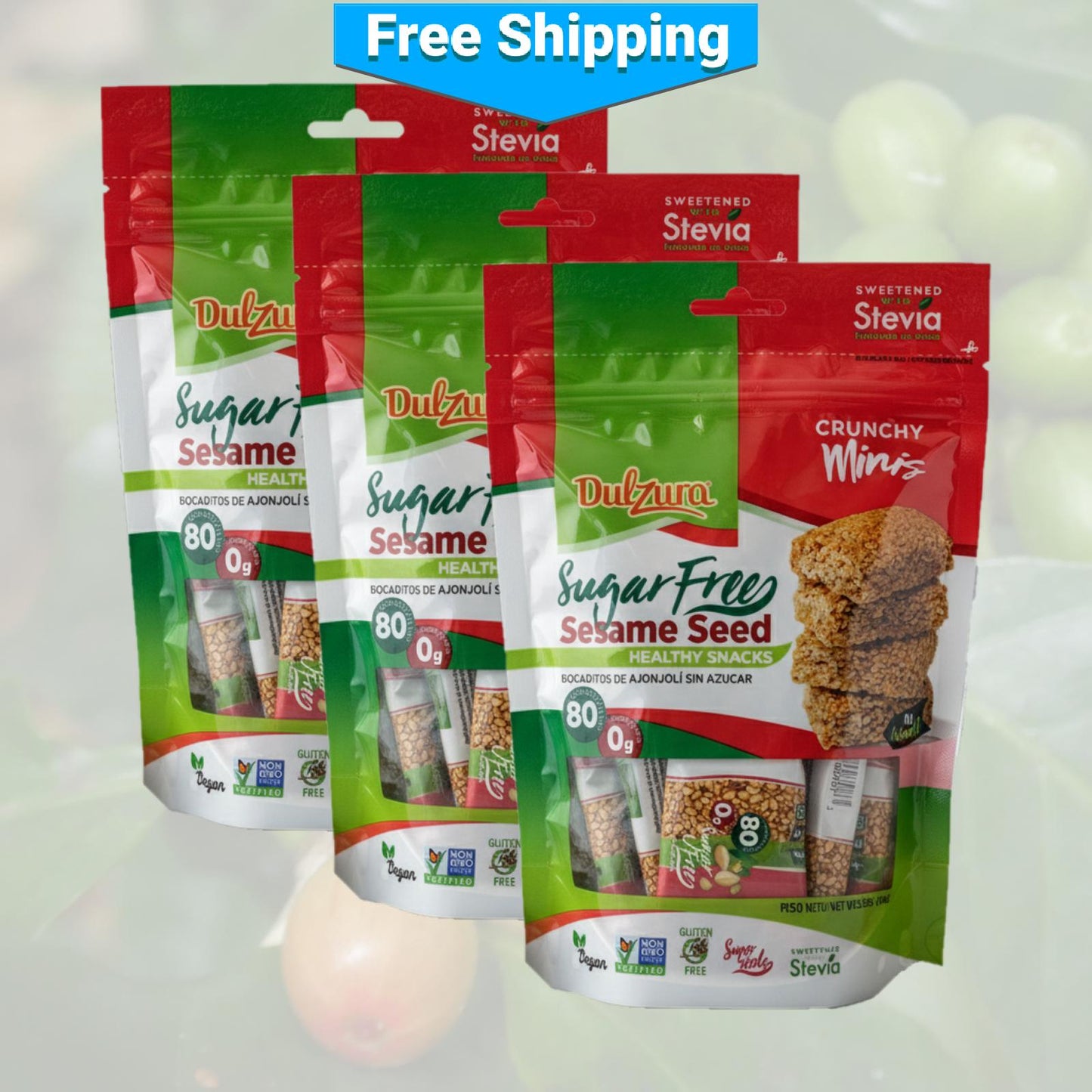 Dulzura Borincana Sugar-Free Sesame Bites