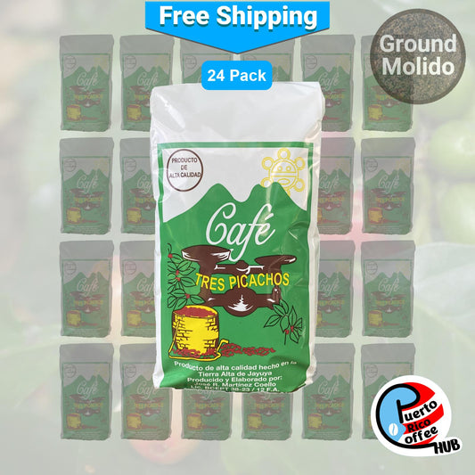 Café Tres Picachos Puerto Rican Ground Coffee 14 oz Bulk Packs