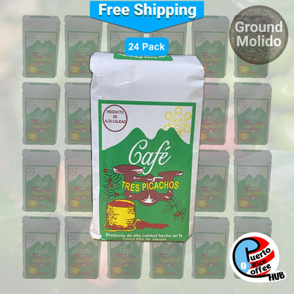 Café Tres Picachos Puerto Rican Ground Coffee 14 oz Bulk Packs