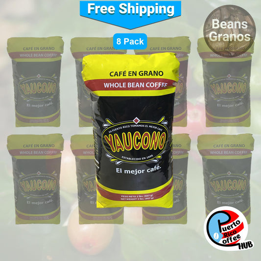 Café Yaucono Puerto Rican Coffee Beans 2 lb Bulk Pack - 8 Units