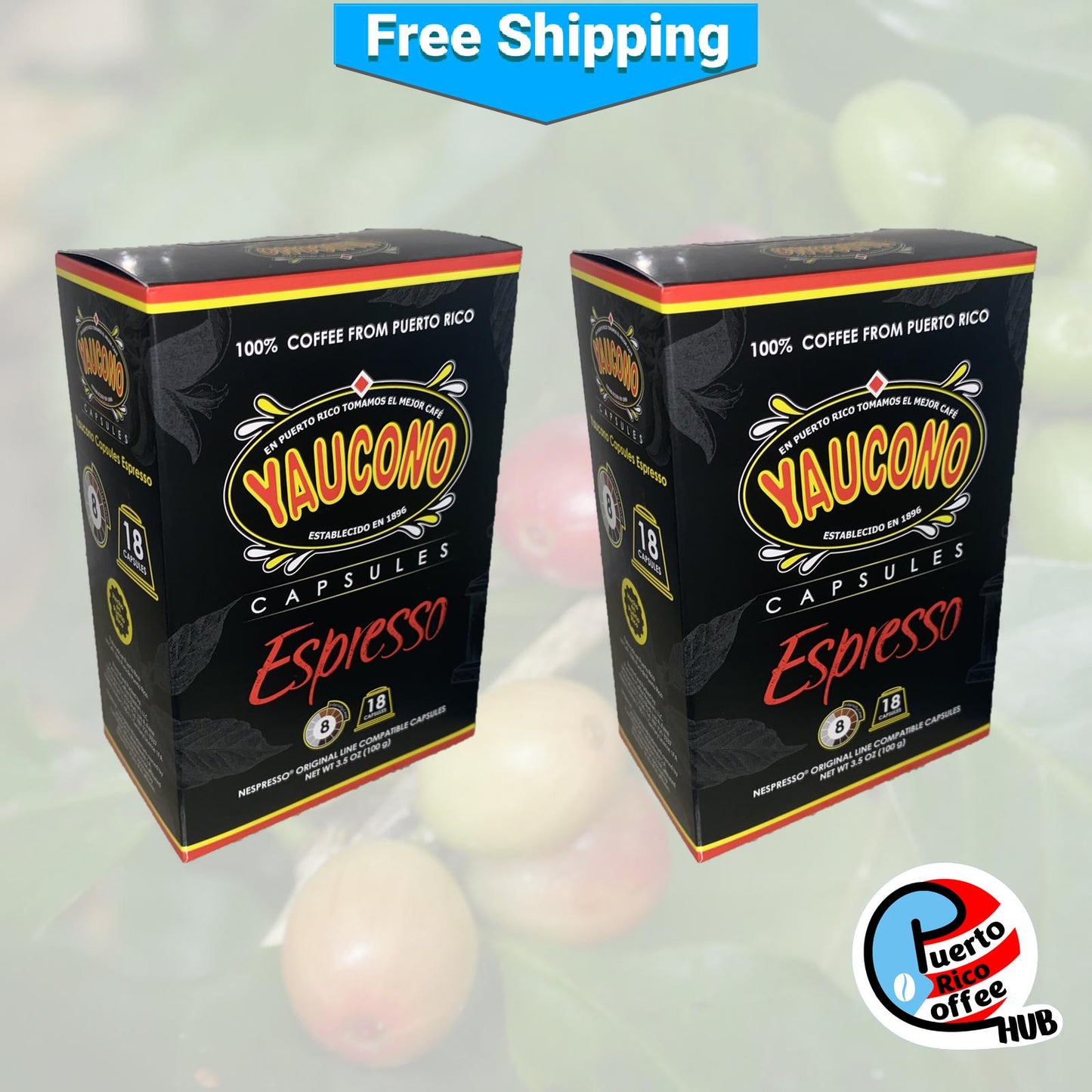 Cápsulas compatibles con la línea original de Nespresso Café Yaucono