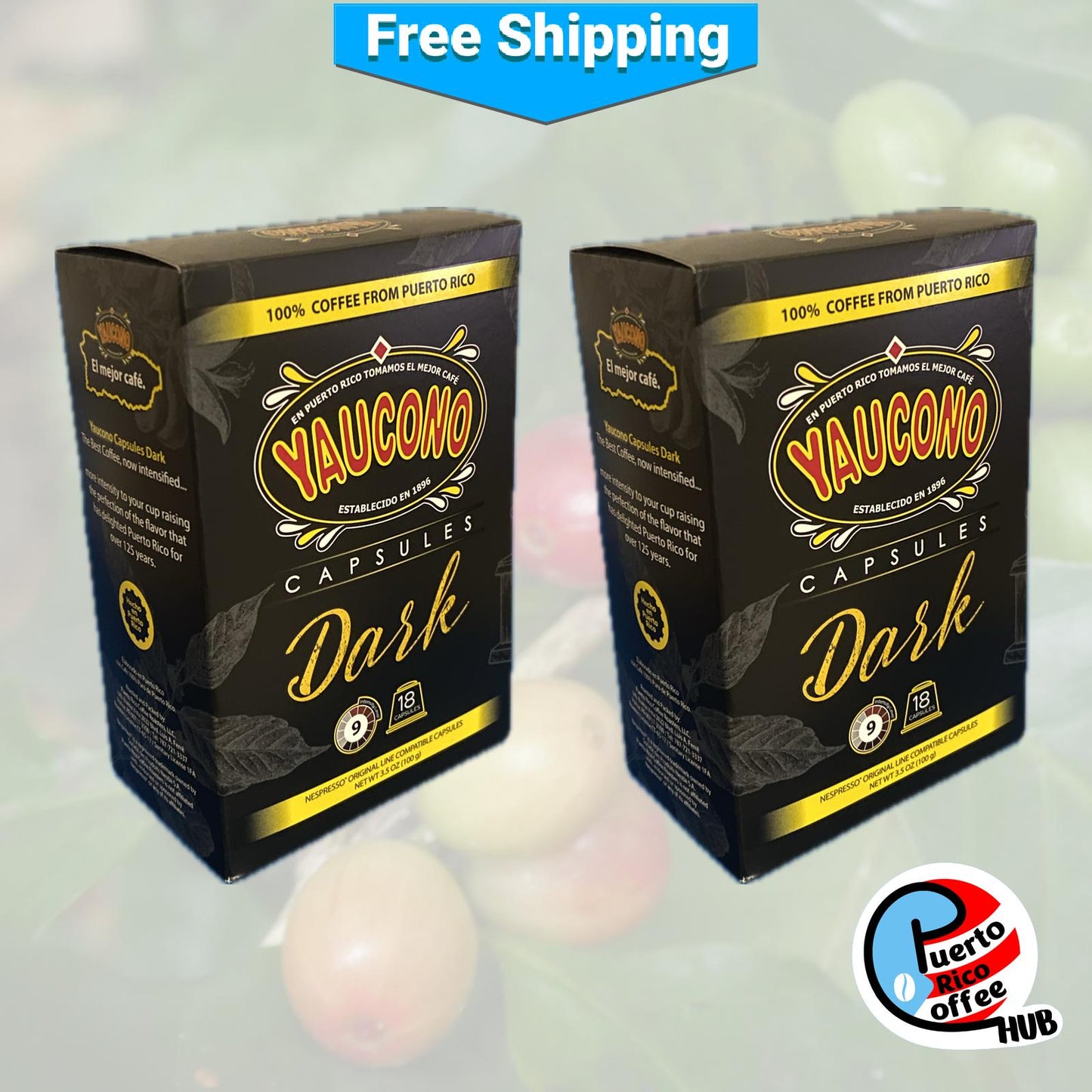 Café Yaucono Dark Nespresso Original Line Compatible Capsules