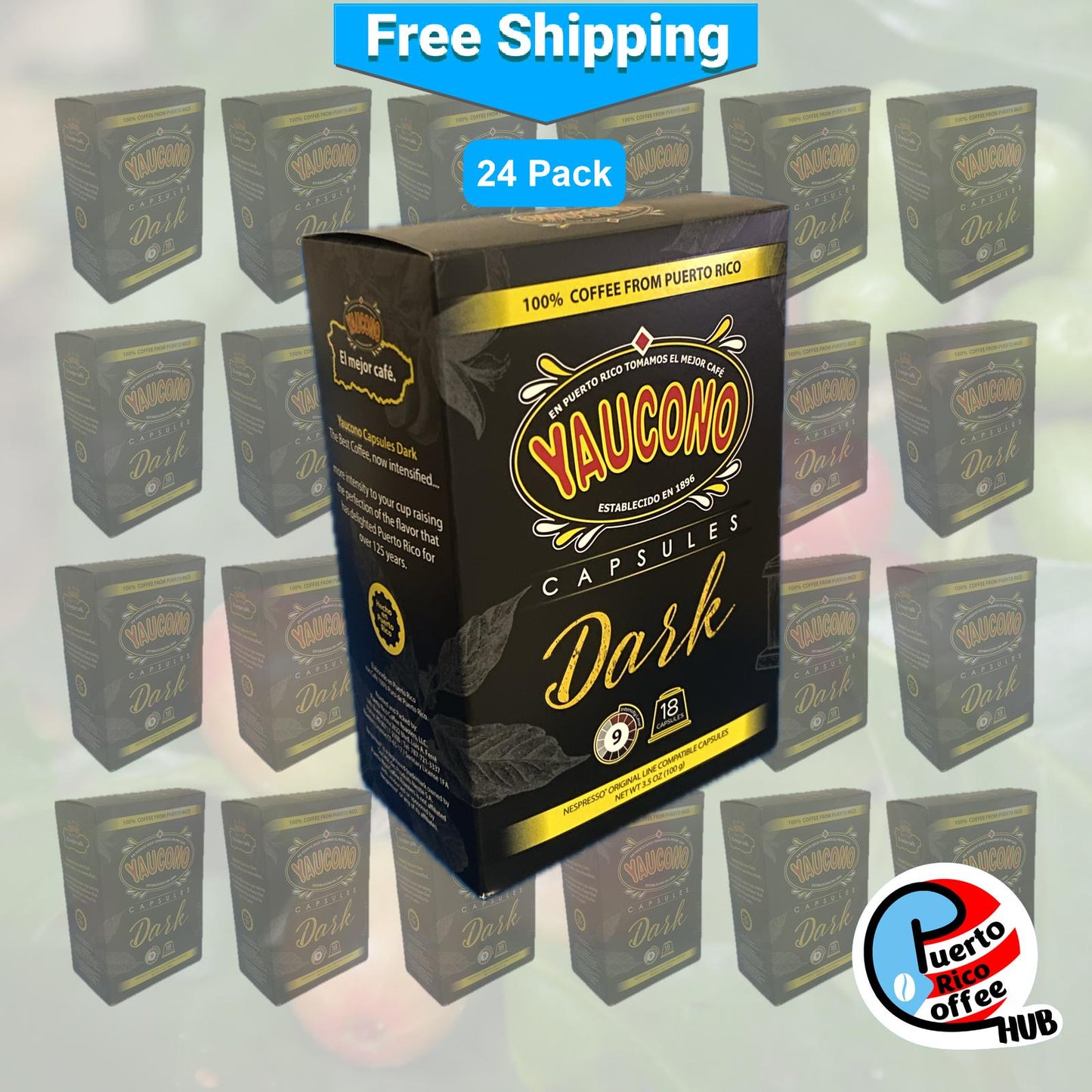 Café Yaucono Dark Nespresso Original Line Compatible Capsules Bulk Packs