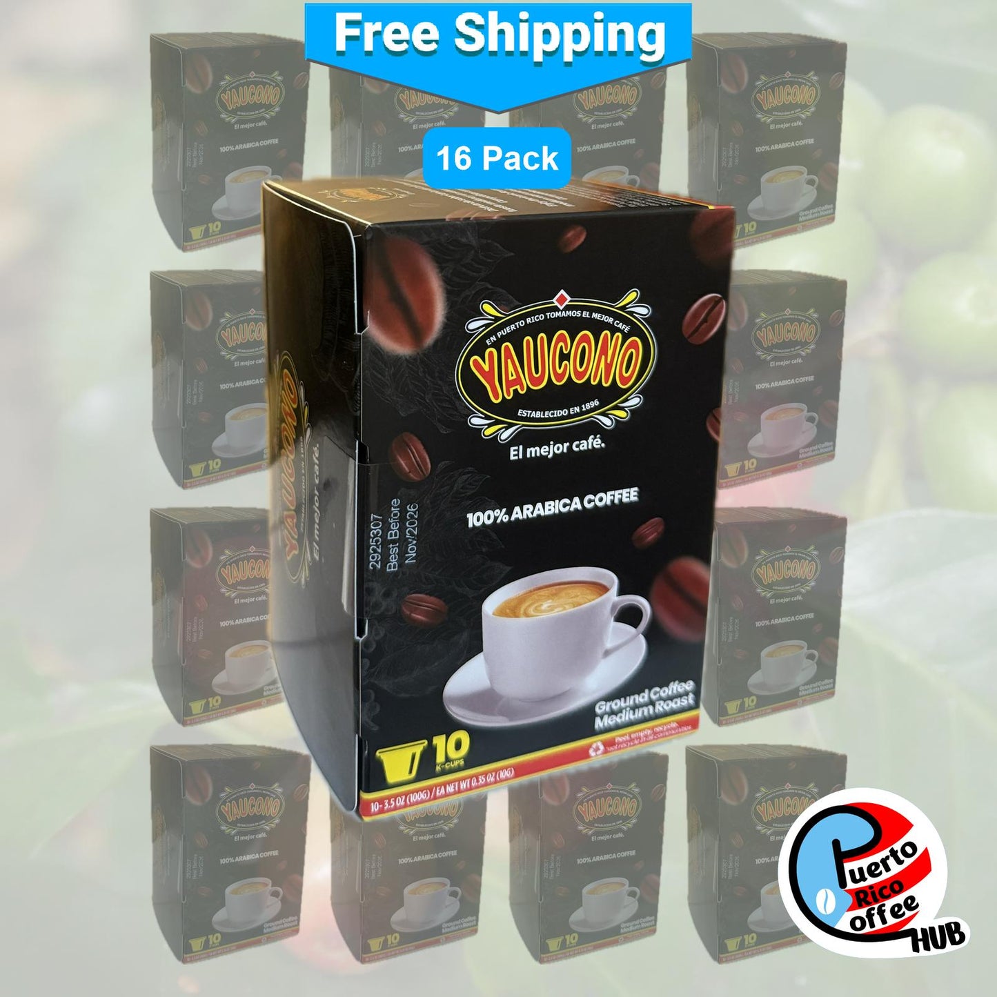Café Yaucono Coffee Single-Serve K-Cups (10 Count) Bulk Packs