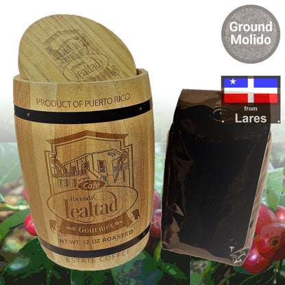 Café Hacienda Lealtad Gourmet Ground Coffee Barrel