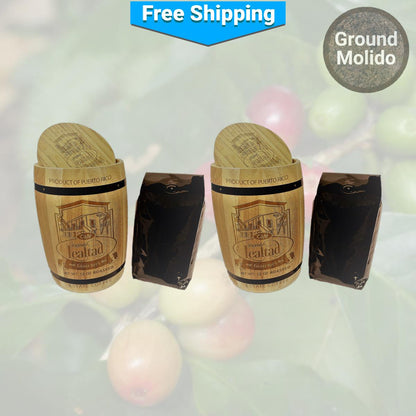 Café Hacienda Lealtad Gourmet Ground Coffee Barrel