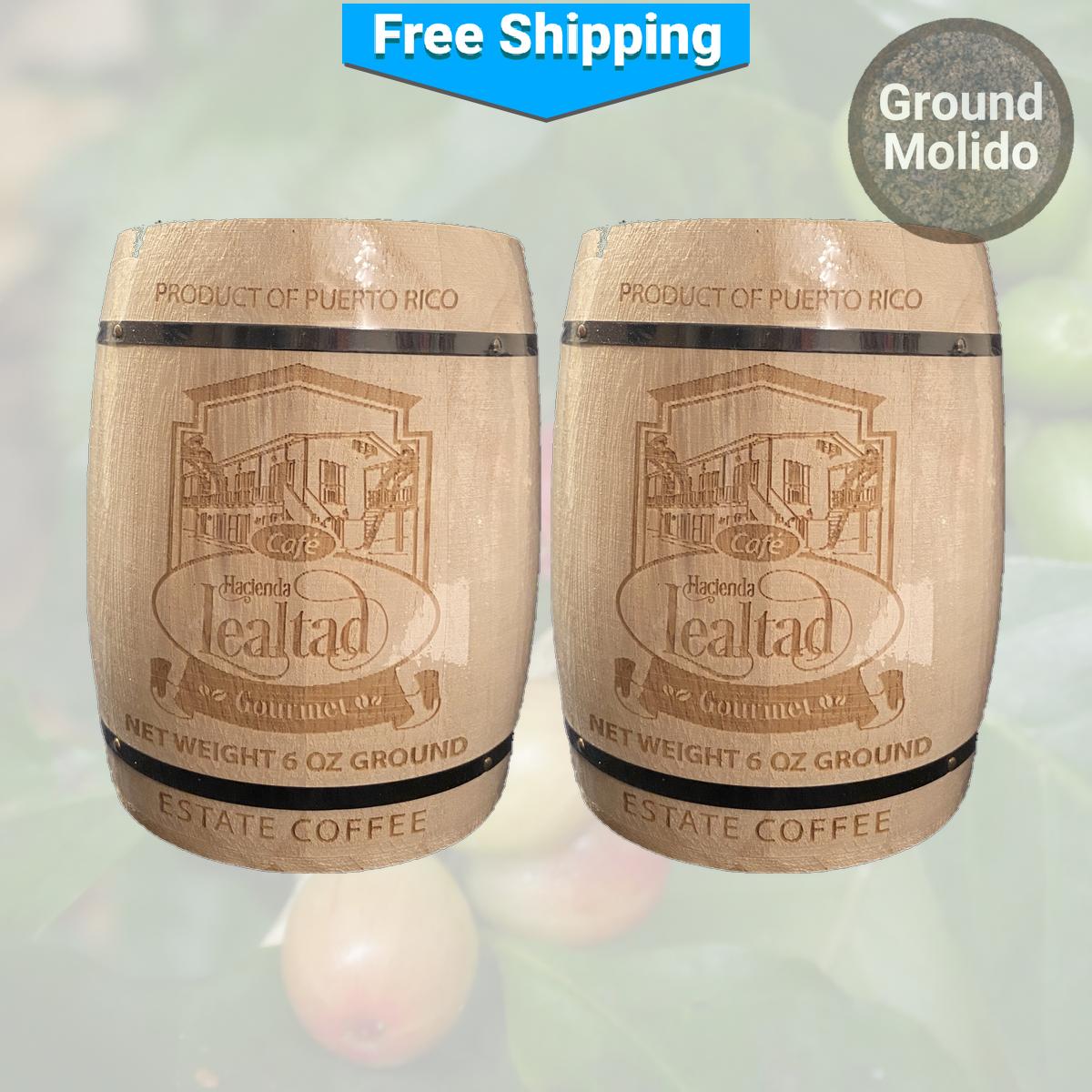 Café Hacienda Lealtad Gourmet Ground Coffee Barrel