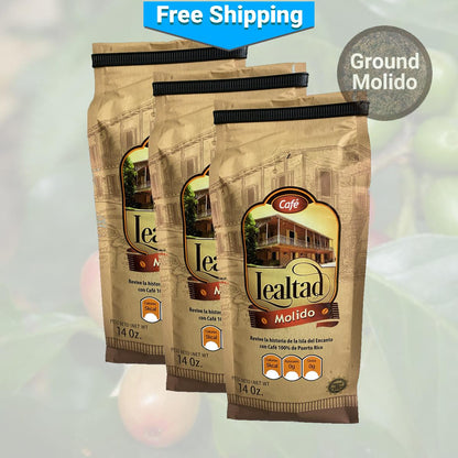 Paquetes de café molido de Hacienda Lealtad de tu tamaño